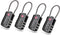 Travelhawk Kofferslot - TSA Reisslot - Cijferslot - Cijferslot Hangslot - 3 Cijferig - 4 Stuks - Zwart