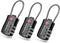 Travelhawk Kofferslot - TSA Reisslot - Cijferslot - Cijferslot Hangslot - 3 Cijferig - 3 Stuks - Zwart
