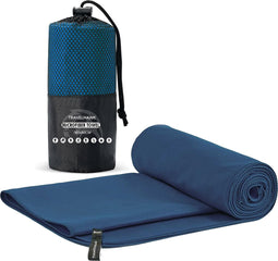 Travelhawk Microvezel Reishanddoek - Handdoeken - Strandlaken 180 x 80cm - Microvezel - Donkerblauw