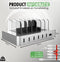 Travelhawk Oplaadstation - Oplaadstations - Oplaadstation Tablets en Telefoons - Voor 6 verschillende apparaten - Oplader - Fastcharge - Grijs - Incl. 6 Kabels