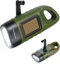 Travelhawk Opwindbare Zaklamp - Led Knijpkat met Dynamo - Handmatig zonder Batterij Oplaadbaar - Noodpakket