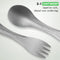 Travelhawk Spork - Campingbestek van titanium - Vork, mes en lepel in één - Bestek voor onderweg en op reis - Lichtgewicht - 2 Stuks - Inclusief Draagzak