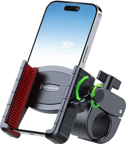 Travelhawk Telefoonhouder Fiets - Ook voor Motor/Scooter/Brommer - Fiets Telefoonhouder - Telefoonstandaard - Telefoon Statief - 360 graden rotatie – Universeel - Gsm Houder Fiets