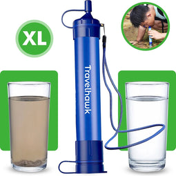 Travelhawk Water Filter Straw XL - Waterfilter - Waterfles - Outdoor life - Survival - BPA-vrij - Filtert 4000L