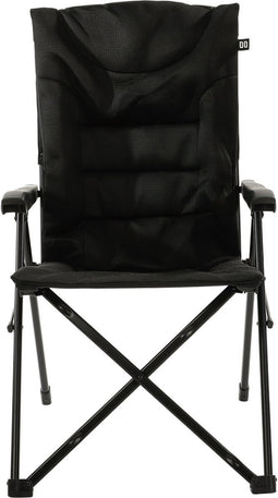 Travellife Barletta Camping Vouwstoel Cross Black - Rugleuning in 3 standen verstelbaar - Water- en uv-bestendig - Draagtas inbegrepen