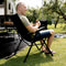 Travellife Barletta Camping Vouwstoel Cross Black - Rugleuning in 3 standen verstelbaar - Water- en uv-bestendig - Draagtas inbegrepen