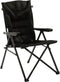 Travellife Barletta Camping Vouwstoel Cross Black - Rugleuning in 3 standen verstelbaar - Water- en uv-bestendig - Draagtas inbegrepen