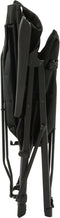 Travellife Barletta Camping Vouwstoel Cross Black - Rugleuning in 3 standen verstelbaar - Water- en uv-bestendig - Draagtas inbegrepen