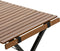 Travellife Camping Loungetafel Walnut 90 - Stijlvol en compact - Oprolbaar houten tafelblad - Inclusief draagtas