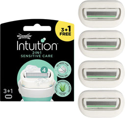 Wilkinson Sword Intuition 2-in-1 Sensitive Care - Navulmesjes - 4 (3+1 gratis) stuks