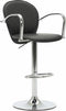 vidaXL - Barkrukken - met - armleuning - 2 - st - kunstleer - zwart