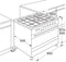 ETNA FG190ZWA - Gasfornuis 90 cm - 5 branders inclusief wokbrander - Zwart