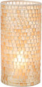 J-Line vaas Mozaiek Rond - glas - oranje - 29 cm hoog