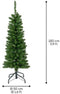 Treb Classic Pencil Pine Kunstkerstboom - 180 cm hoog - Zonder verlichting