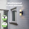 LUTEC Cyra - LED wandlamp voor buiten - Up & Down - PIR bewegingssensor - 2 draaibare lampen - Premium aluminium - 1000Lm krachtig licht - 3000K warm wit licht - IP54 extra weerbestendig - Donkergrijs