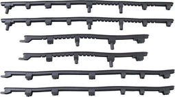 Treeplankrubberset 6 delig Vespa S / Vespa LX zwart