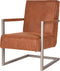 Trend Living Quin Fauteuil - Bruin - Microfiber - Vintage Onderstel