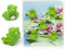 Trendform Kikker magneetset 5 stuks - koelkastmagneetjes