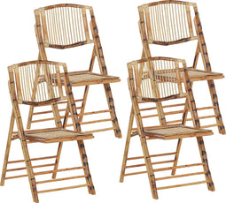 TRENTOR - Eetkamerstoel - Bruin - Bamboehout