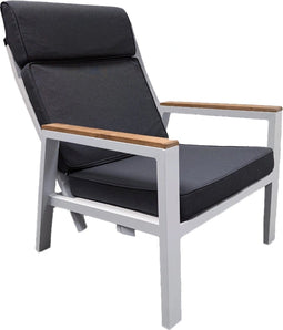 Trestino Stefano Relax Tuinstoel Verstelbaar - Teak/Wit