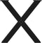 vidaXL - Eettafelpoten - 2 - st - X-vormig - 80x(72-73) - cm - staal - zwart