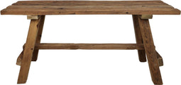 HSM Collection-Rechthoekige Bank Napels-100x30x47-Naturel-Teak