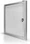 Magnetoplan Outer Showcase CC - 4xdin A4 - 79x65x6.5cm (HXBXT) - Metalen achterwand Wit - Zilver