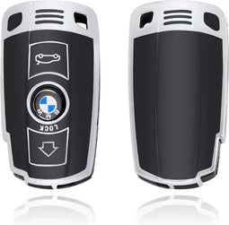 Autosleutel hoesje - TPU Sleutelhoesje - Sleutelcover - Autosleutelhoes - Geschikt voor BMW - zwart - E4 - BMW 1- serie, BMW 2- serie, BMW 3- serie, BMW 4- serie, BMW 5- serie, BMW 6- serie, BMW 7- serie, BMW 8- serie BMW X1, BMW X2, BMW X3, BMW X4