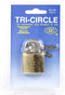 Tri-circle Hangslot 3 Sleutels 38 Mm Messing/staal Zilver/goud