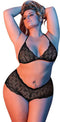 Triangle Bra & Cheeky Short Set - Zwart