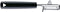 Triangle Dunschiller voor Linkshandigen - RVS Lemmet - Ergonomisch Kunststof Heft - Zwart - 19.5 cm