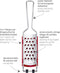 Triangle Grove Rasp met Handvat - 32 cm - Zwart - Met Opvangbakje