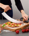 Triangle Halvemaan Wiegemes - Essenhouten Heft - RVS Lemmet - 36 cm - Handgeslepen