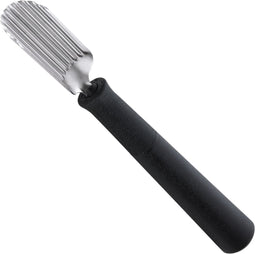 Triangle Kerf- en Decoreermesje - Fijne Geribbelde Snede - 14 cm - RVS - Zwart