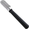 Triangle Kerf- en Decoreermesje - Fijne Geribbelde Snede - 14 cm - RVS - Zwart