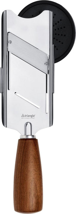 Triangle Luxe Truffelschaaf - Ergonomisch Walnotenhout Heft - 24.5 cm - RVS