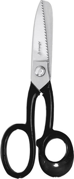 Triangle Multifunctionele RVS Schaar - Grof Vertand - Voor Leer, Rubber en Vis - 22cm