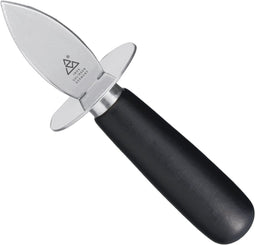 Triangle Oesterbreker met Beschermrand - RVS - Zwart Houten Heft - 17 cm