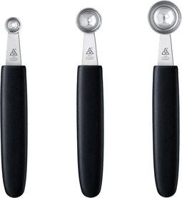 Triangle Parisienneboor Set in 3 Maten - Professionele Kwaliteit - Voor Culinaire Creaties