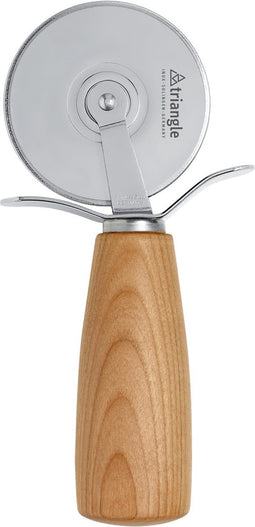 Triangle Pizzasnijder met Pruimenhouten Heft - 7 cm RVS Lemmet - Solingen Kwaliteit