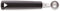 Triangle Pommes Parisienneboor - 22 mm - Scherp RVS - Zwart Handvat