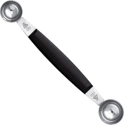 Triangle Pommes Parisienneboor - Dubbel Ø 22 en Ø 25 mm - RVS - Kunststof Handvat - Zwart