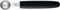 Triangle Professional Pomme Parisienneboor - Rvs - 22 mm - zwart