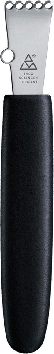 Triangle Professional Zesteur met Extra Oog - RVS - 4 cm - Heft Kunststof Zwart