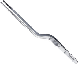 Triangle Professioneel RVS Pincet met Dubbele Knik - 21 cm - Ideaal voor BBQ en Presentatie