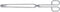 Triangle Professionele RVS Keukentang - 38 cm - Oven- en BBQ-bestendig