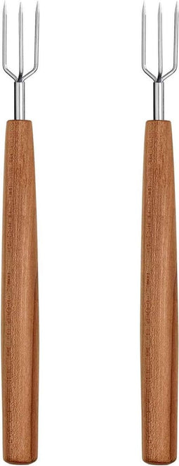 Triangle Pruimenhouten Aardappelvork Set - 2 Stuks - Duitse Kwaliteit