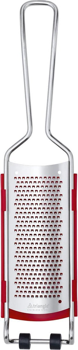 Triangle RVS Fijnrasp met Opvangbakje - 32 cm - Anti-Slip Siliconenvoetjes