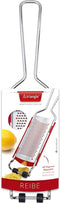 Triangle RVS Fijnrasp met Opvangbakje - 32 cm - Anti-Slip Siliconenvoetjes