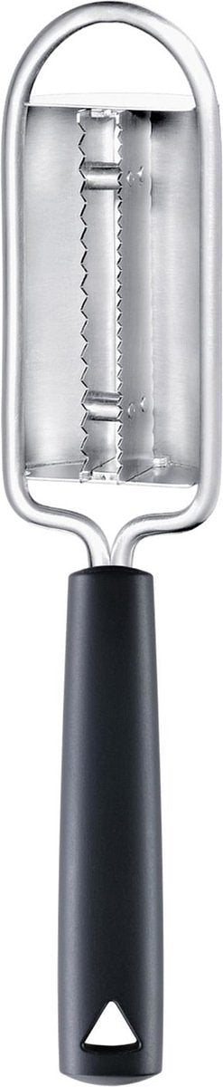 Triangle Visontschubber met Omkeerbaar Mesje - RVS 12 cm - Zwart Kunststof Heft